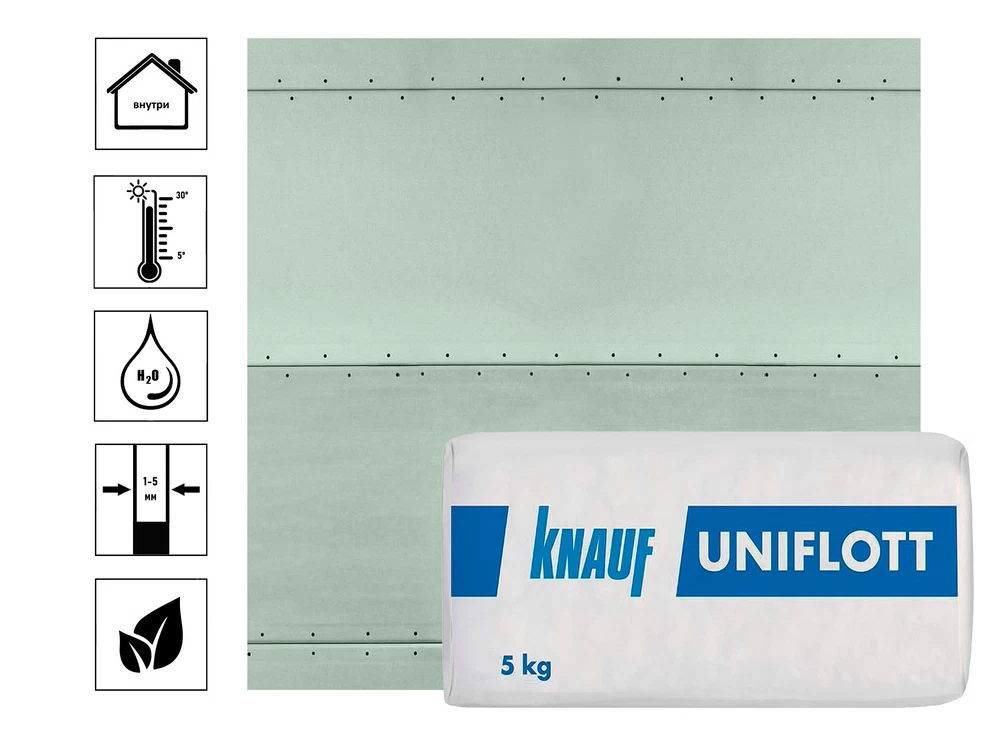 Шпаклевка гипсовая Knauf Унифлот 5 кг
