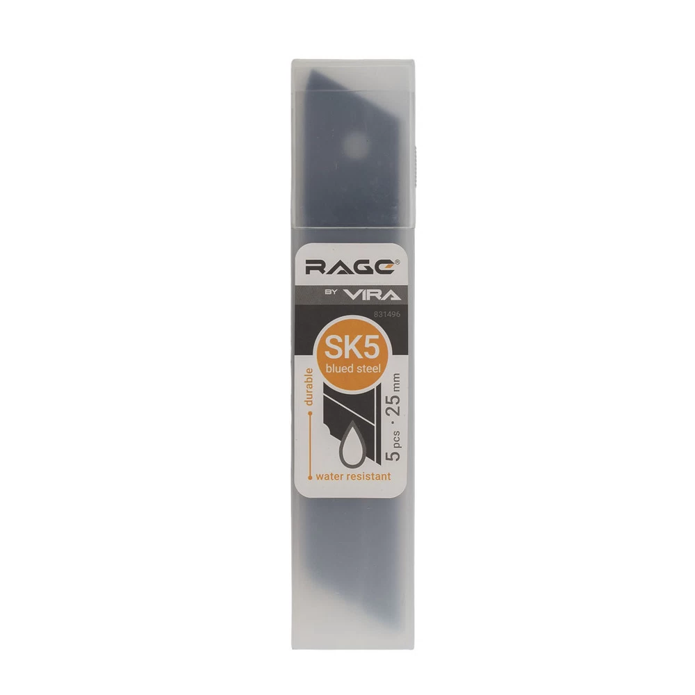 Лезвие для ножа Rage by Vira 25 мм прямое (5 шт.) сегментированное