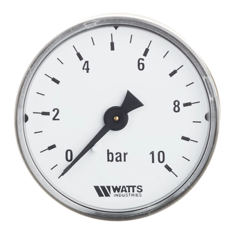 Манометр Watts (10008093) 1/4 НР(ш) аксиальный 10 бар d50 мм