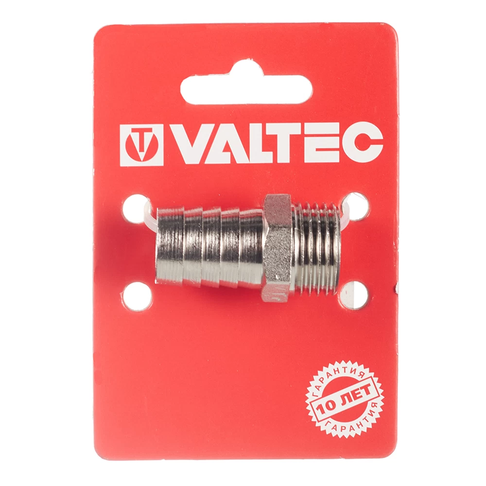 Штуцер Valtec для присоединения шланга 1/2 НР(ш) х 18 мм латунный (VTr.650.N.0418)