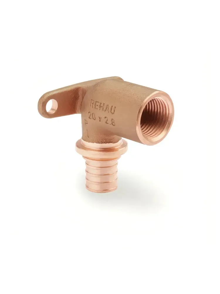 Угольник настенный с коротким нарезным патрубком 20Rp 1/2 RX+
