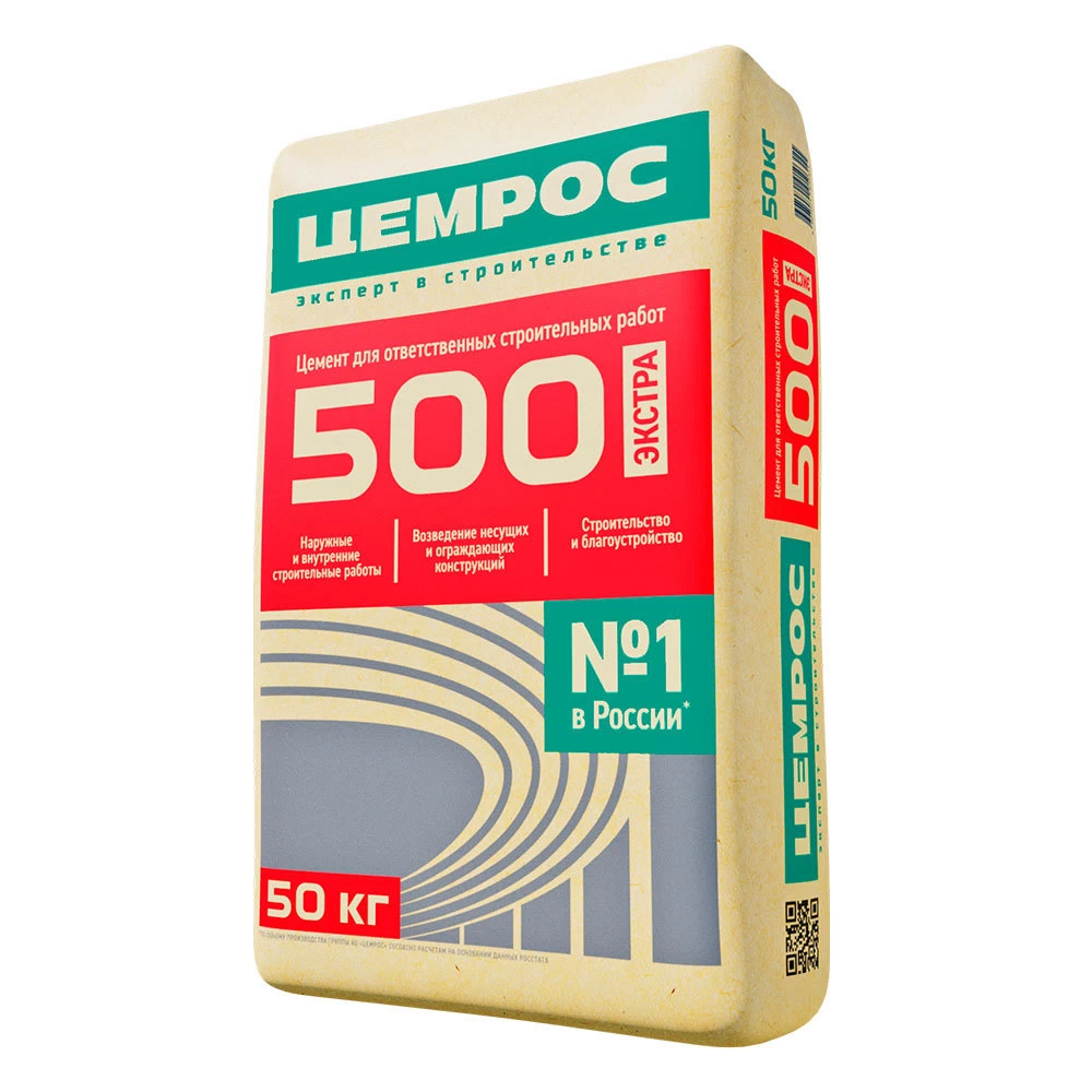 Цемент ЦЕМРОС М500 Д0 ЦЕМ I 42,5 50 кг