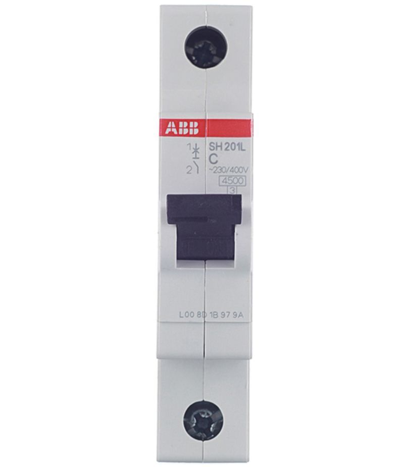 Автоматический выключатель ABB SH201L 1P 20А тип С 4,5 кА 220/380 В (1 шт.)