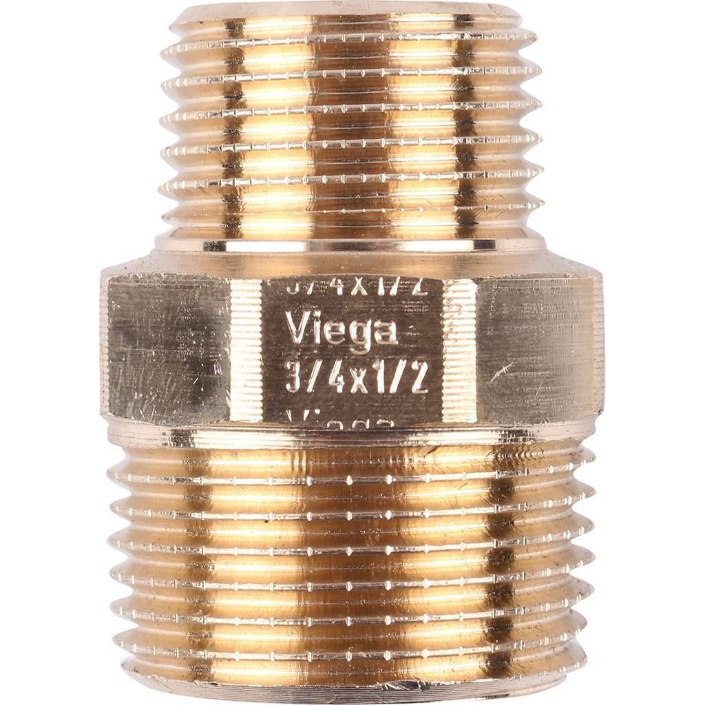 Ниппель переходной Viega НН, 3/4"-1/2", бронза RX 266523