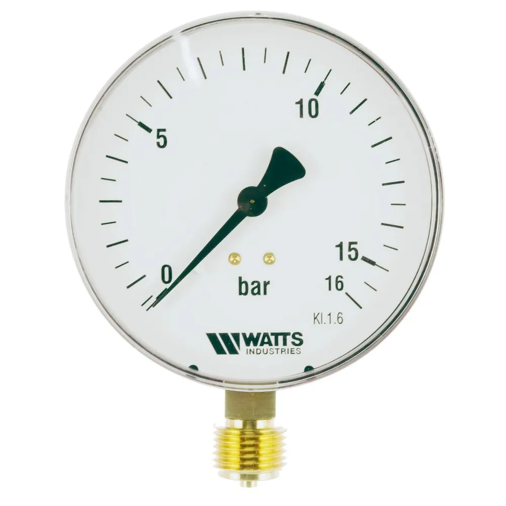 Манометр радиальный F R200 100 мм 1/2" 16 бар WATTS