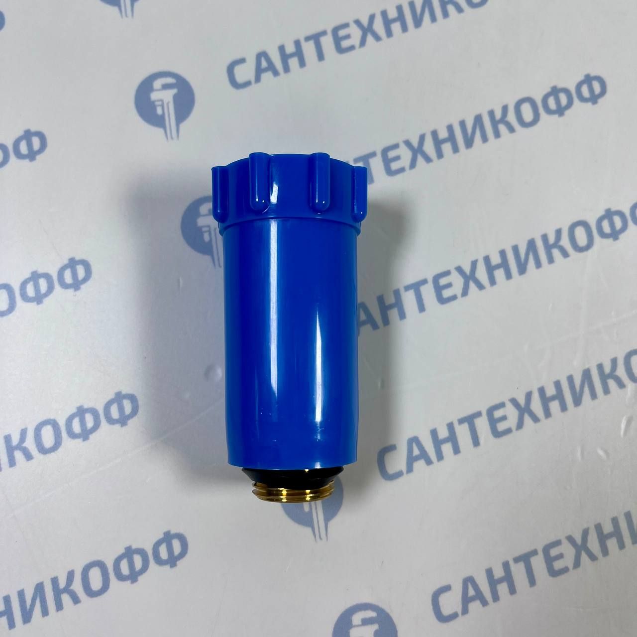 Тестовая заглушка из пластика Н 1/2" REMER синяя, резьба латунь 140BL