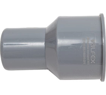 Переход PP-H на чугун серый Дн 75х50 б/нап без манжеты VALFEX 23050075