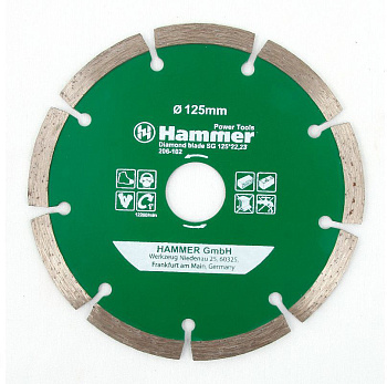 Диск алмазный Hammer Flex 206-102 DB SG Ф125х22мм, сегментный, универсальный