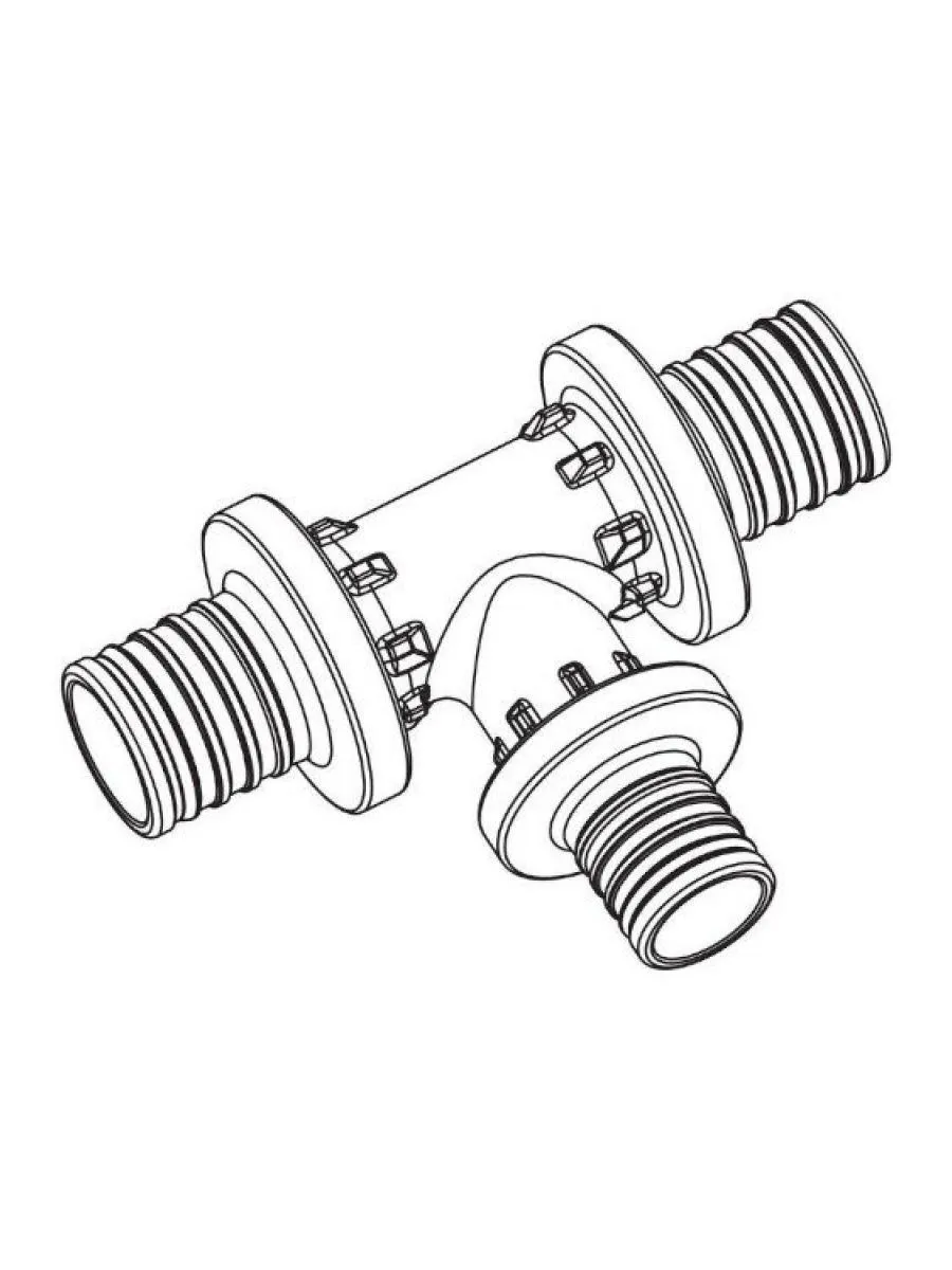 Тройник REHAU RAUTITAN PX, 20x20х20, пластик, 11600321001