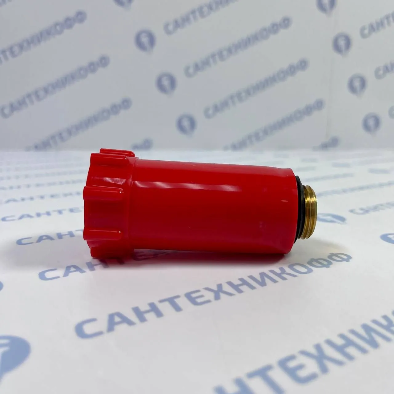 Тестовая заглушка из пластика Н 1/2" REMER красная, резьба латунь 140RO