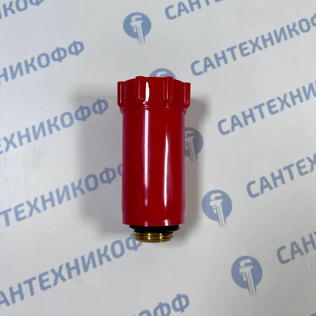 Тестовая заглушка из пластика Н 1/2" REMER красная, резьба латунь 140RO