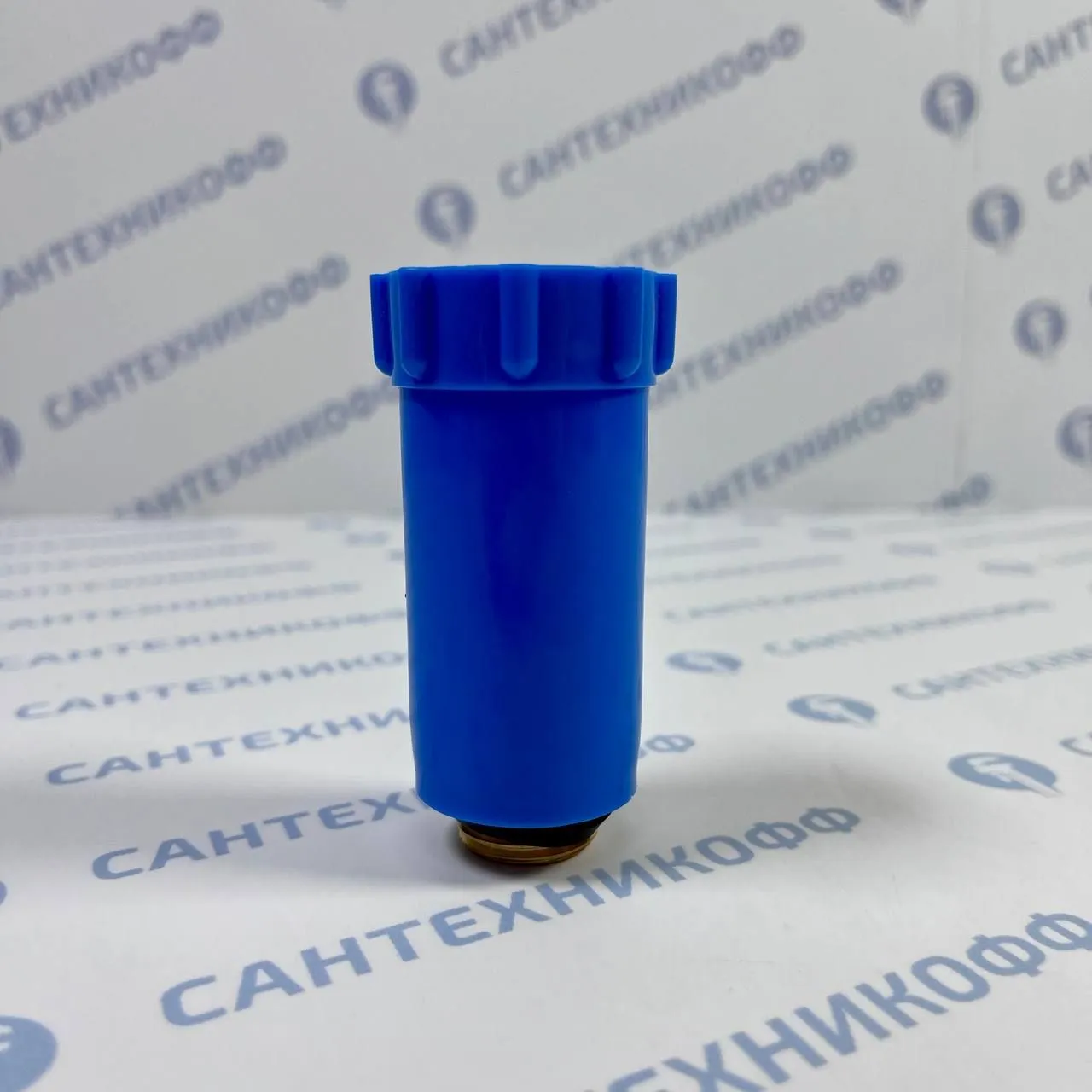 Тестовая заглушка из пластика Н 1/2" REMER синяя, резьба латунь 140BL