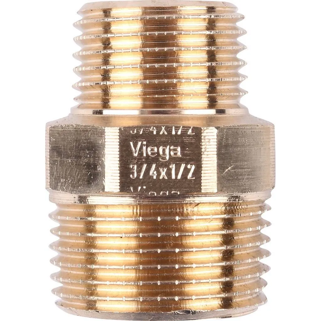 Ниппель переходной Viega НН, 3/4"-1/2", бронза RX 266523