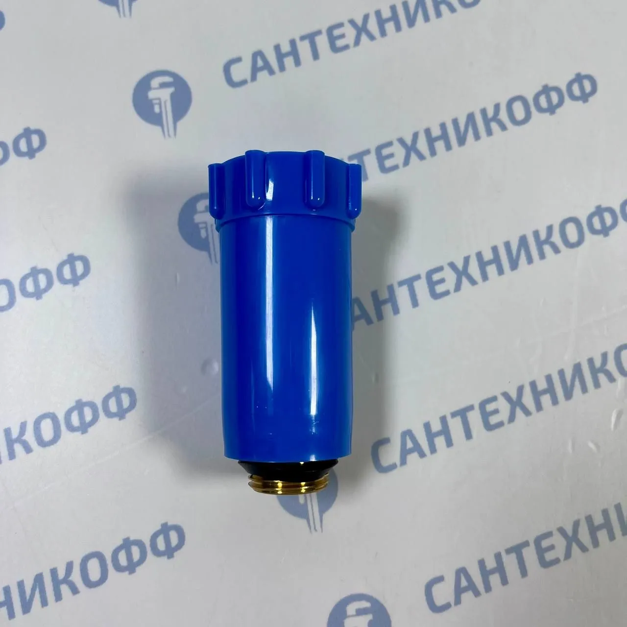 Тестовая заглушка из пластика Н 1/2" REMER синяя, резьба латунь 140BL