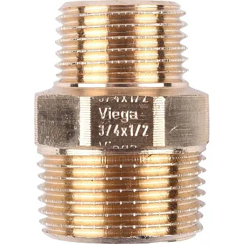 Ниппель переходной Viega НН, 3/4"-1/2", бронза RX 266523